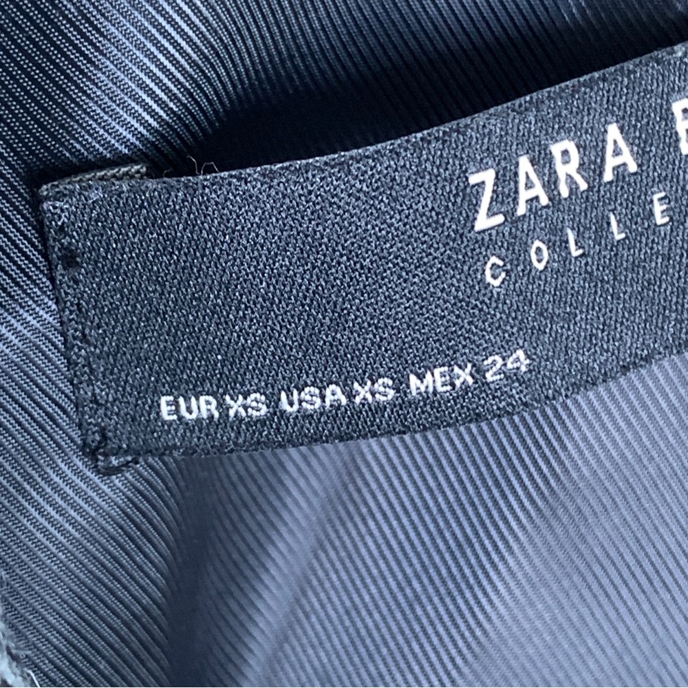 Zara Basic Collection Oversized Gray Herringbone … - image 4